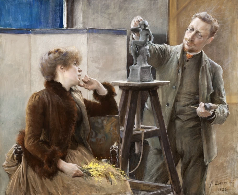Albert Edelfelt - Lo scultore Ville Vallgren e sua mogliei, Museo d'arte di Göteborg